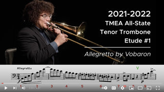 2021-2022 TMEA All State Tenor Trombone Etude #1 Allegretto by Vobaron - Houghton Horns