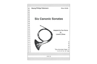 Six Canonic Sonatas for Two Horns by Telemann, arr. Lowell Shaw - Houghton Horns